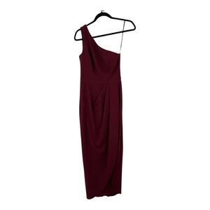 Xscape Dress one shoulder scuba crepe gown size 2